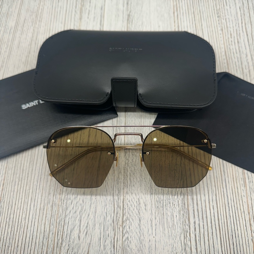 Saint Laurent Gold Frame Sunglasses